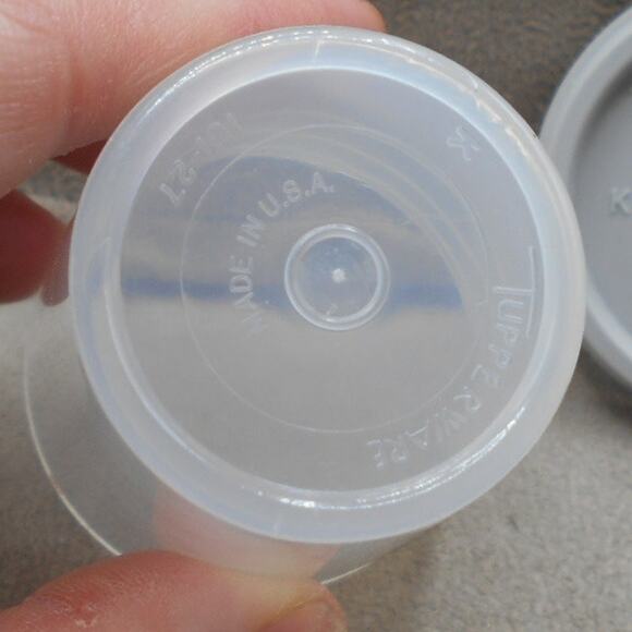 Tupperware 2 OZ Midget Mini Container w/Gray Lid (#101-27, 201-49) - Picture 4 of 4